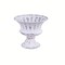 Antique White Tin Compote Vase | 5.5" Distressed Pedestal Bowl for Floral Decor-KE263752